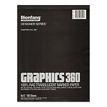 Bienfang Graphics 360 Translucent Marker Pad, 11 inch; x 14 inch;, White, 100 Sheets