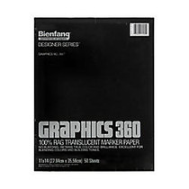 Bienfang Graphics 360 Translucent Marker Pad, 11 inch; x 14 inch;, White, 50 Sheets