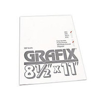 Grafix Matte Acetate Sheets, 8 1/2 inch; x 11 inch;, 0.003 inch; Thick, Pack Of 100