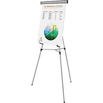 MasterVision Heavy Duty Display Easel - 45 lb Load Capacity - 69 inch; Height x 28.5 inch; Width x 34 inch; Depth - Metal, Aluminum, Plastic, Rubber - Silver