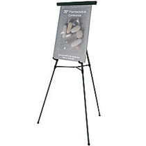MasterVision; Flex Lightweight Telescoping 3-Leg Display Easel, 34 inch; To 63 inch; High, Aluminum, Black