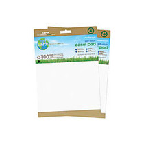 MasterVision&trade; Earth 100% Recycled Self-Stick Easel Pads, 25 inch; x 30 inch;, White, 30 Sheets, Pack Of 2