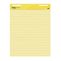 Post-it; Bleed Resistant Self-Stick Easel Pads, 25 inch; x 30 inch;, Yellow Lined Paper, 30 Sheets Box Of 2