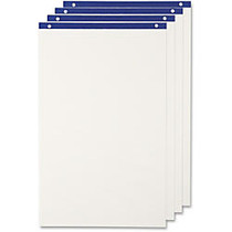 Quartet; Conference Room Cabinet Flipchart Pads - 50 Sheets - Plain - 21 inch; x 33.70 inch; - White Paper - 4 / Carton