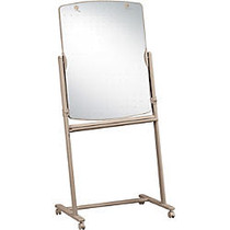 Quartet; Large Reversible Total Erase&trade; Mobile Easel, Neutral Frame, 30 inch; x 41 inch;