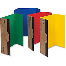 Pacon; 80% Recycled Spotlight Single-Walled Tri-Fold Presentation Boards, 48 inch; x 36 inch;, Assorted, Carton Of 24