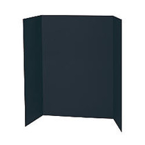 Pacon; 80% Recycled Spotlight Single-Walled Tri-Fold Presentation Boards, 48 inch; x 36 inch;, Black, Carton Of 24