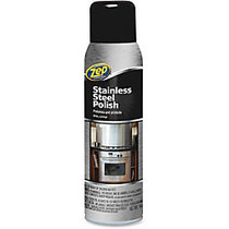 Zep Stainless Steel Polish, 14 Oz, Chrome/Black