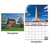 Historic Landmarks Stitched Wall Calendar