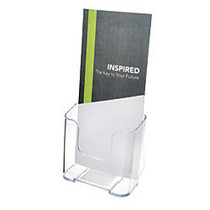 Deflect-O; Literature Holder, Brochure/Leaflet Size, 7 3/4 inch;H x 4 3/8 inch;W x 3 1/4 inch;D, Clear
