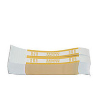 Coin-Tainer; Currency Straps, Mustard, $10,000, Pack Of 1,000