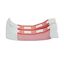 Coin-Tainer; Currency Straps, Red, $500, Pack Of 1,000