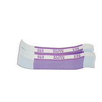 Coin-Tainer; Currency Straps, Violet, $2,000, Pack Of 1,000