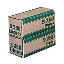 MMF Industries&trade; Pack 'n Ship Coin Transport Boxes, Dimes, $250.00, Carton Of 50