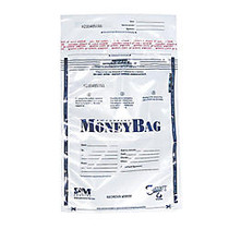 PM&trade; Company Clear Disposable Plastic Deposit Bags, 9 inch; x 12 inch;, Pack Of 100
