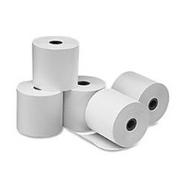 NCR Financial Rolls, Single-Ply, 3 1/4 inch; x 240', White, Pack Of 5
