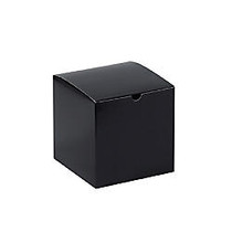 Partners Brand Black Gloss Gift Boxes 6 inch; x 6 inch; x 6 inch;, Case of 100