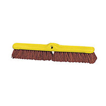 Rubbermaid; Commercial Heavy-Duty Floor Sweeper, 24 inch;, Brown/Yellow