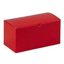 Partners Brand Holiday Red Gift Boxes 9 inch; x 4 1/2 inch; x 4 1/2 inch;, Case of 100