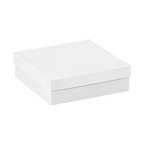 Partners Brand White Deluxe Gift Box Bottoms 12 inch; x 12 inch; x 3 inch;, Case of 50