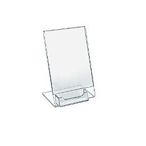 Azar Displays Acrylic L-Shaped Sign Holders, 8 1/2 inch; x 5 1/2 inch;, Clear, Pack Of 10