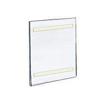 Azar Displays Acrylic Sign Holders With Adhesive Tape, 11 inch; x 7 inch;, Clear, Pack Of 10