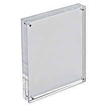 Azar Displays Acrylic Vertical/Horizontal Block Frame, 8 1/2 inch; x 11 inch;, Clear