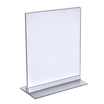 Azar Displays Acrylic Vertical/Horizontal T-Strip Sign Holders, 9 inch; x 12 inch;, Clear, Pack Of 10