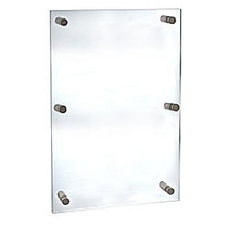 Azar Displays Graphic-Size Acrylic Vertical/Horizontal Standoff Sign Holder, 24 inch; x 36 inch;, Clear