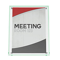 Deflect-O Superior Image Acrylic Vertical/Horizontal Sign Holder, 8 1/2 inch; x 11 inch;, Clear