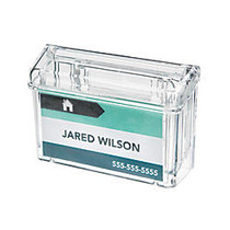 Deflecto; Grab-A-Card Outdoor Business Card Holder, 4 1/4 inch; x 2 3/4 inch; x 1 1/2 inch;, Clear