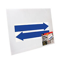 Cosco Large Blank Sign with Vinyl Arrows, 19 inch; X 15 inch;, White