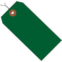 Office Wagon; Brand Prewired Plastic Shipping Tags, 4 3/4 inch; x 2 3/8 inch;, Green, Case Of 100