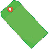 Office Wagon; Brand Self-Laminating Tags, 6 1/4 inch; x 3 1/8 inch;, 95% Recycled, Green, Case Of 100