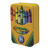 Crayola; Small Hinged Tin, 4 3/4 inch; x 3 inch;, Yellow