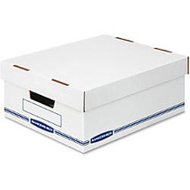 Bankers Box Organizers Large 12/ctn - External Dimensions: 12.8 inch; Width x 16.5 inch; Depth x 6.5 inch; Height - Medium Duty - Single/Double Wall - Stackable - White, Blue - For Storage - Recycled - 12 / Carton