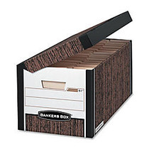 Bankers Box; 35% Recycled Systematic Storage Boxes, 10 3/8 inch; x 13 inch; x 25 1/2 inch;, Woodgrain, Case Of 12