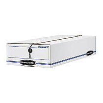 Bankers Box; Liberty Specialty Size Storage Boxes, Check Size, 4 1/4 inch; x 9 1/2 inch; x 23 1/4 inch;, 60% Recycled, Blue/White, Pack Of 12