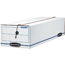 Bankers Box; Liberty; Storage Box With String & Button Closure, Records, 23 1/4 inch; x 9 1/2 inch; x 6 inch;, 60% Recycled, White/Blue