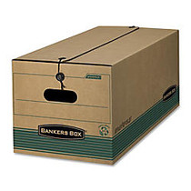 Bankers Box; Stor/File&trade; 100% Recycled Boxes With Lids, 15 inch; x 24 inch; x 10 inch;, Kraft/Green, Case Of 12