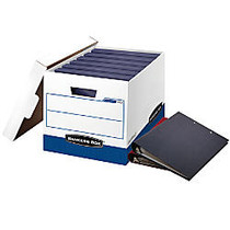 Bankers Box; Stor/File&trade; FastFold&trade; Ring Binder Box, 18 1/2 inch; x 12 1/4 inch; x 12 inch;, 60% Recycled, Blue/White, Carton Of 12