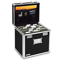 Ideastream Locking Letter File Box, Letter Size, Black/Chrome