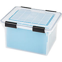 IRIS; Letter/Legal Size Weather-Tight File Box, 10 9/10 inch;H x 14 1/2 inch;W x 17 7/10 inch;D, Clear