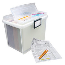 Iris; Water-Tight Mobile File Box, 11 7/8 inch;H x 10 3/16 inch;W x 13 11/16 inch;D, Clear