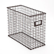 See Jane Work; Rustic Bronze Wire File Holder, 10 inch;H x 5 1/2 inch;W x 13 1/2 inch;D