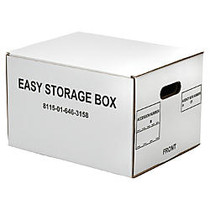 SKILCRAFT; Easy Storage Box, Letter/Legal, 12 inch; x 12 inch; x 9 1/2 inch;, White, Carton Of 12 (AbilityOne 8115-01-646-3158)