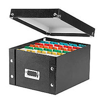 Snap-N-Store; 50% Recycled Index Card File Box, 5 inch; x 8 inch;, Black