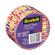 Scotch; Colored Duct Tape, 1 7/8 inch; x 10 Yd., Hearts