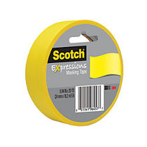 Scotch; Expressions Decorative Masking Tape, 1 inch; x 20 Yd., Yellow