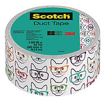 Scotch; Expressions Duct Tape, 3 inch; Core, 1.88 inch; x 10 Yd., White
